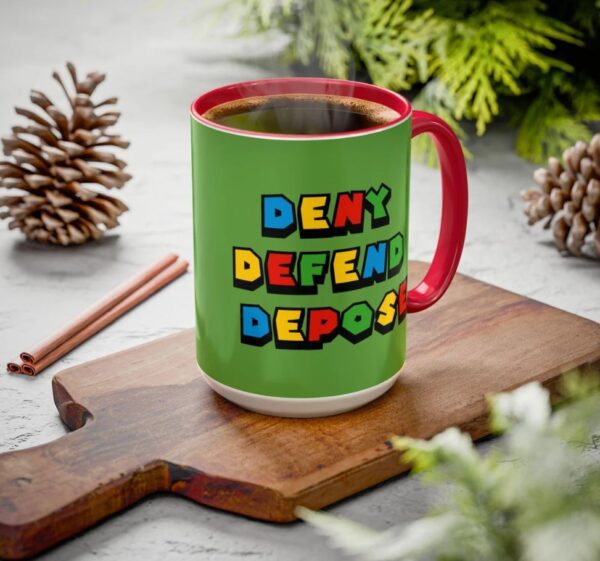 DENY DEFEND DEPOSE Super Bro Large Coffee Mug