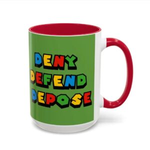 DENY DEFEND DEPOSE Super Bro Large Coffee Mug