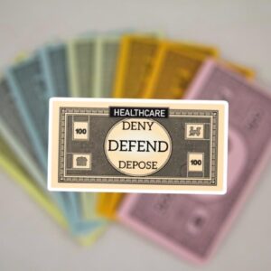 Deny Defend Depose viral sticker