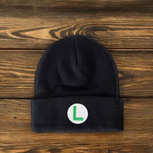 Official Luigi L Embroidered Beanie Hat