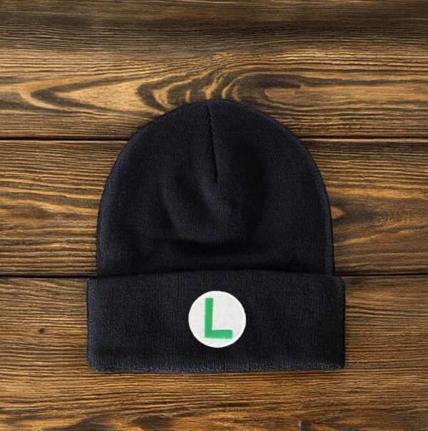 Official Luigi L Embroidered Beanie Hat