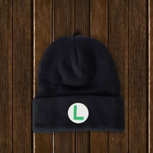 Official Luigi L Embroidered Beanie Hat