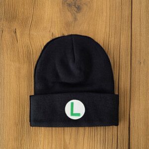 Official Luigi L Embroidered Beanie Hat